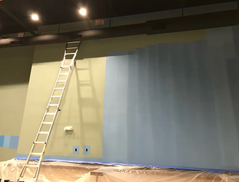 Commercial interior painting and wood bar build