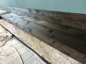 Commercial interior painting and wood bar build