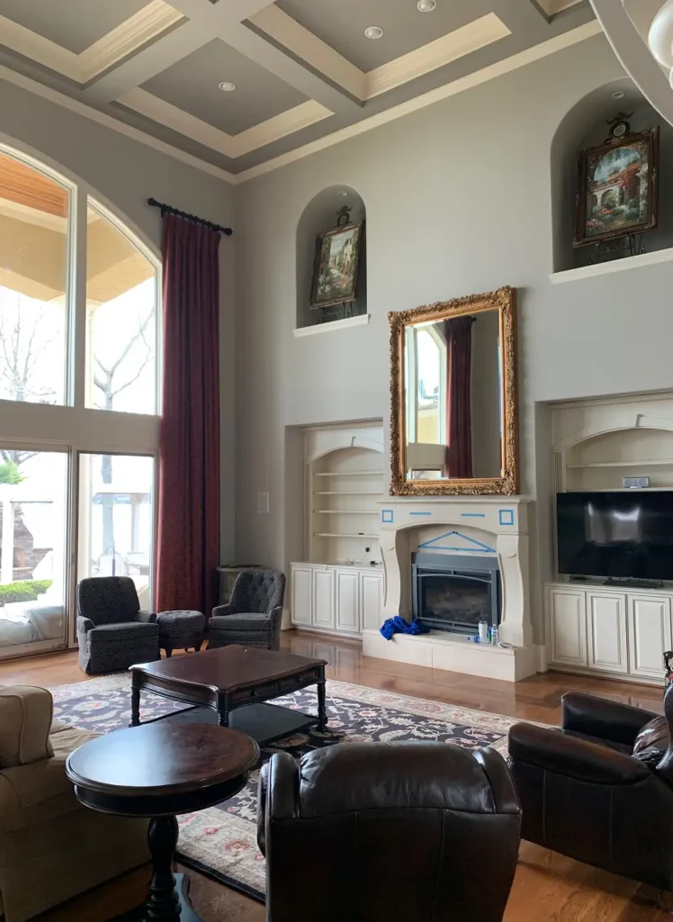 Interior painting project in a Charlotte-area home